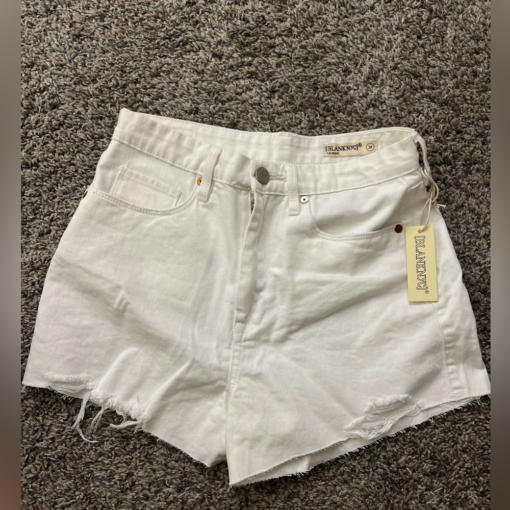 Blank NYC the Reece High Rise Short in White